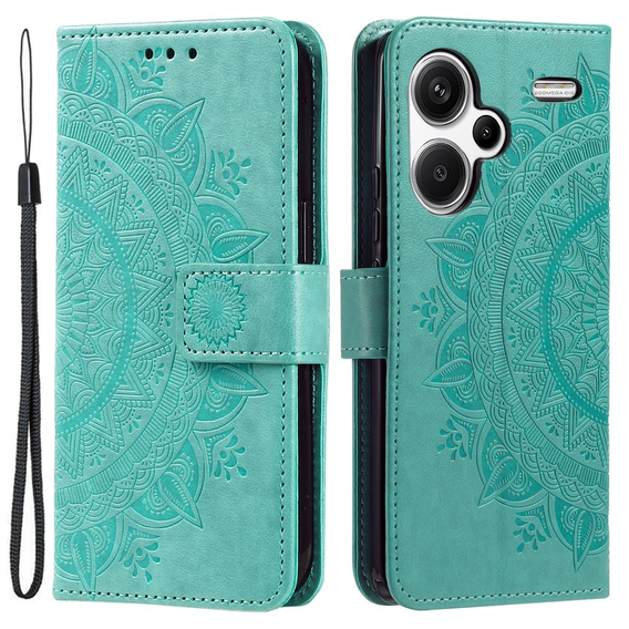 Pattintható tok a Xiaomi Redmi Note 13 Pro+, Mandala, zöld