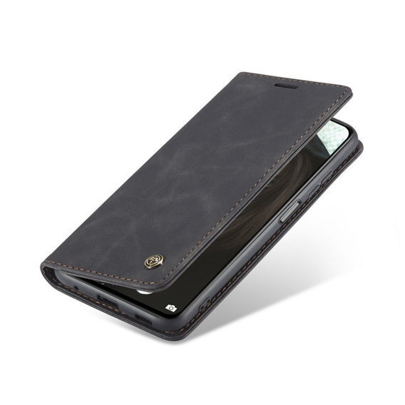 CASEME tok Xiaomi Redmi Note 10 Pro, Leather Wallet Case, fekete