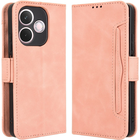 Pattintható tok a Oppo A5 Pro 5G, Card Slot, rózsaszín