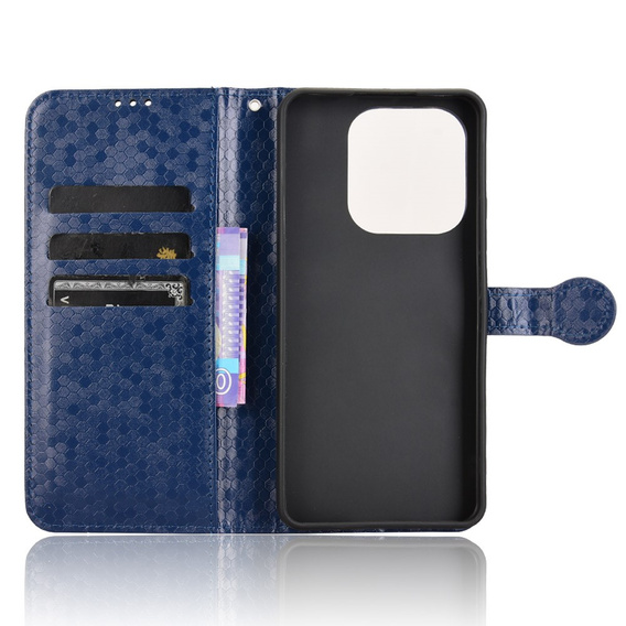 Flap tok Xiaomi Redmi Note 14 4G, Wallet Rhombus, kék