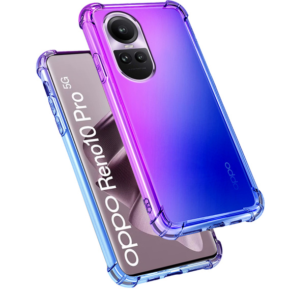 Tok Oppo Reno 10 / 10 Pro, Gradient Dropproof, Lila / kék