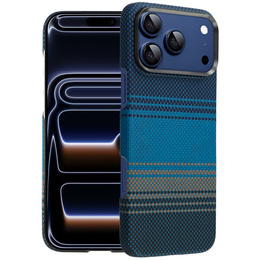 Tok iPhone 17 Pro készülékhez, Aramid szál, MagSafe, vékony és könnyű, kék