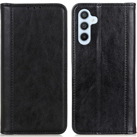 Telefontok a Samsung Galaxy S23 FE, Wallet Litchi Leather, fekete