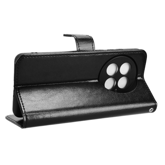 Pattintható tok a OnePlus 13, Crazy Horse Wallet, fekete