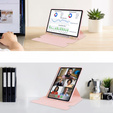 Billentyűzet tok Samsung Galaxy Tab S9, Rotary 360° Leather, rózsaszín rose gold