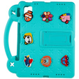 Gyermek tok Apple iPad Air 11" 6 gen. 2024, Cute Patterns, állvánnyal, zöld