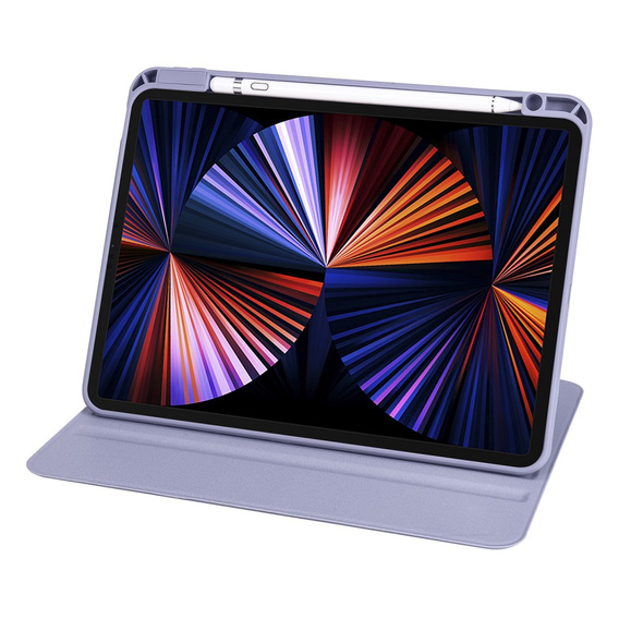 Tok iPad Pro 11" 2022/2021/2020 (4/3/2 gen.), tolltartóval, 360°-os forgatható, lila