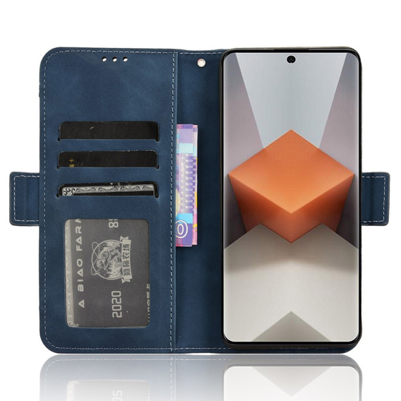 Pattintható tok a Xiaomi Redmi Note 13 Pro+, Card Slot, kék