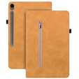 Tok Samsung Galaxy Tab S10 Lite / S10 FE / S9 FE, Wallet Pen Slot, sárga