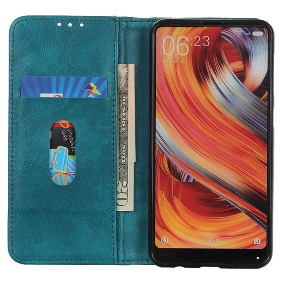 Telefontok a Samsung Galaxy A25 5G, Wallet Litchi Leather, zöld