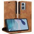 Telefontok a Motorola Moto G53, ERBORD Vintage, pénztárca patenttal, barna