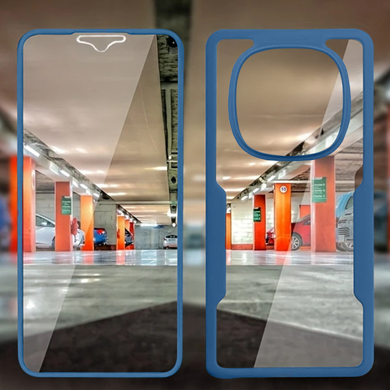 Tok Xiaomi Redmi Note 14 Pro 5G készülékhez, Shockproof, fóliával, sötétkék