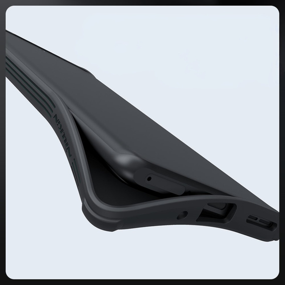 NILLKIN tok Samsung Galaxy A55 5G, szilikon CamShield tok MagSafe-hoz, fekete
