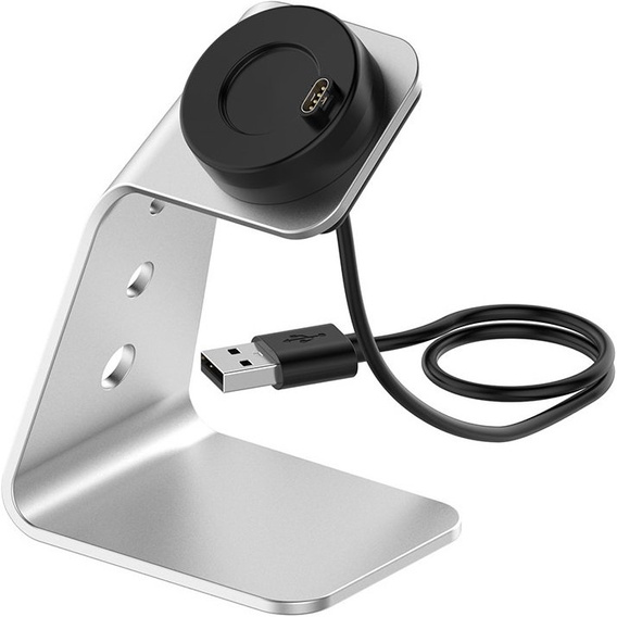 Alumínium USB dokkolóállomás a Garmin Fenix 7/7S/7X/6/6X/6S/6S készülékhez, ezüst színű
