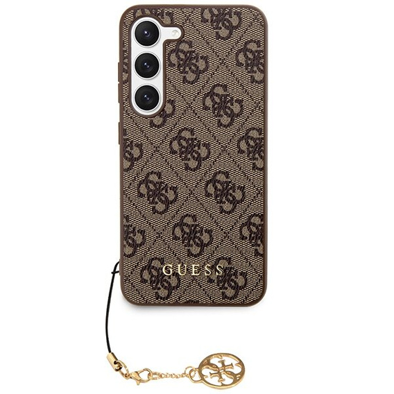 GUESS Telefontok a Samsung Galaxy A55, 4G Charms Collection Hardcase, barna