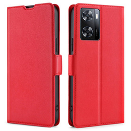 Pattintható tok a Oppo A57s, Wallet Thin Magnet, piros