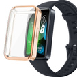 2w1 Etui z Osłoną Silikonową do Huawei Band 8, Różowe Rose Gold