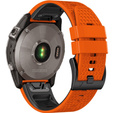 Szilikon pánt Garmin Fenix 7 / Forerunner 965 / 955 / 945 / 935, narancssárga / fekete