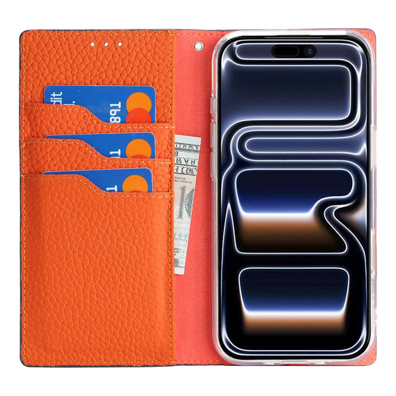 Litchi Skin Grain flip tok iPhone 17 Pro-hoz