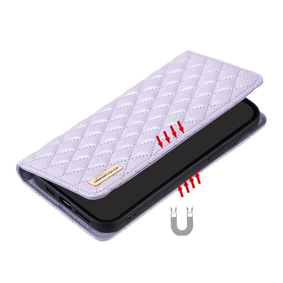 Pattintható tok a Oppo A38 4G, Wallet, BINFEN COLOR, lila