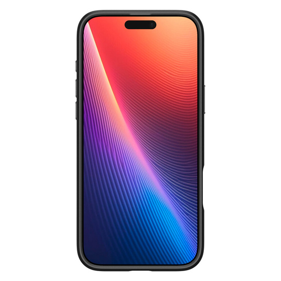 Spigen tok iPhone 16 Pro készülékhez, Enzo Aramid MagSafe, szénfekete / ezüst + 9H edzett üveg