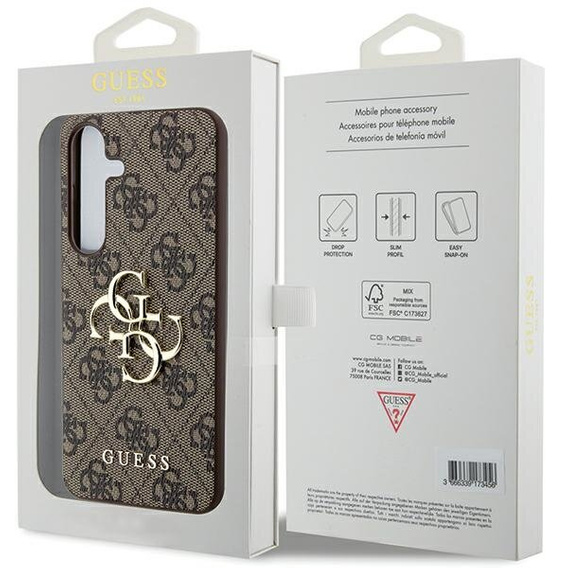 GUESS Telefontok a Samsung Galaxy A55, 4G Big Metal Logo, barna