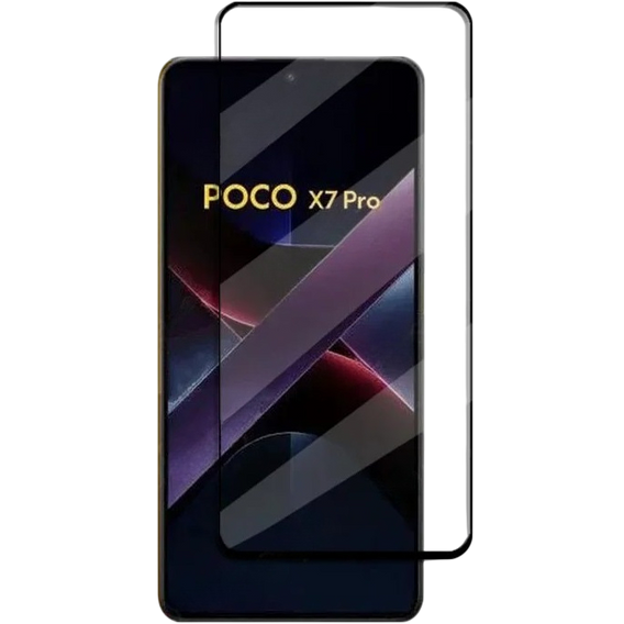 3D edzett üveg Xiaomi Poco X7 Pro 5G készülékhez, fekete keret