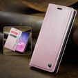 CASEME flip tok Samsung Galaxy S10+ Plus, Waxy Textured, rózsaszín