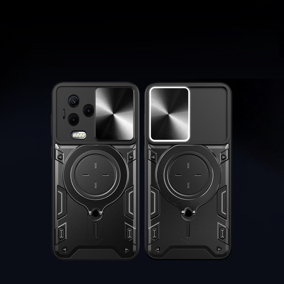 Páncélozott tok Infinix Note 12 2023, CamShield Slide, fekete