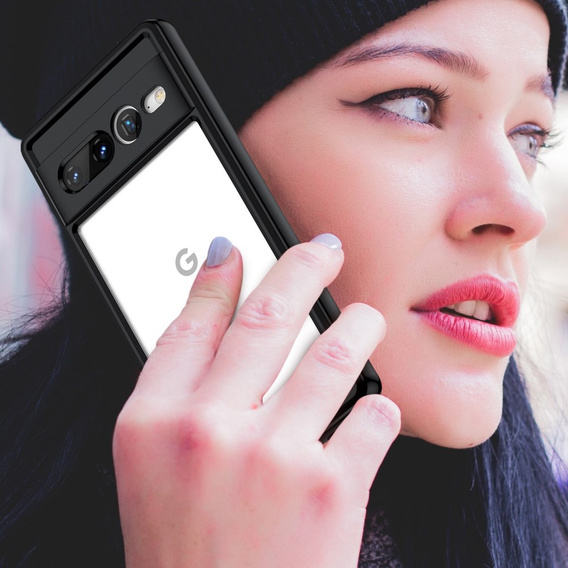 Tok Google Pixel 7 Pro 5G, Fusion Hybrid, kameravédelemmel, átlátszó / fekete