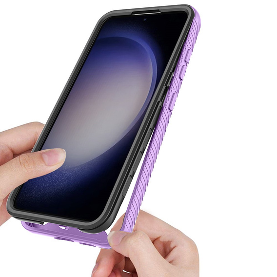 Tok Samsung Galaxy S24 készülékhez, Shockproof, fóliával, lila