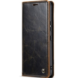 CASEME flip tok Samsung Galaxy A53 5G, Waxy Textured, fekete / barna