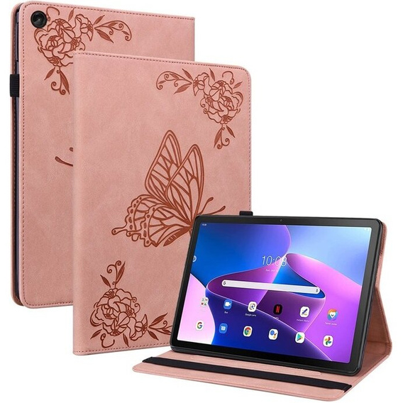 Tok Lenovo Tab M10 Plus 10.6 Gen 3 TB-125F TB-128F, Butterfly, rózsaszín