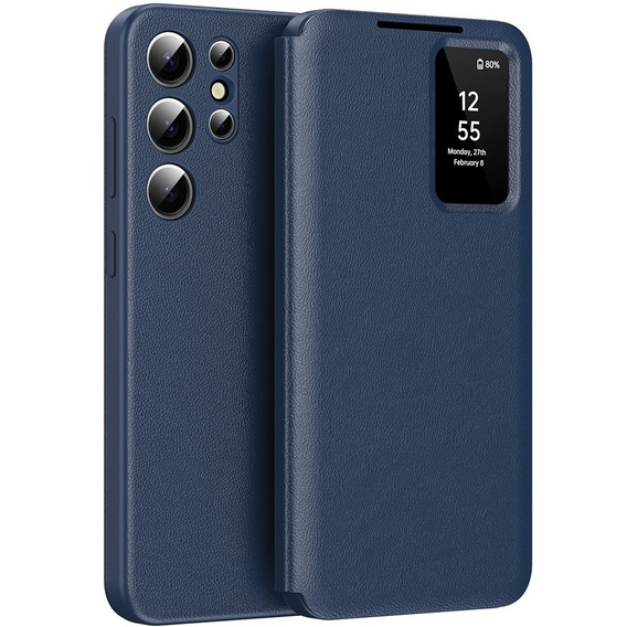 Flip tok Samsung Galaxy S24 Ultra, Smart View Wallet, kék