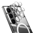 Kameravédő tok Samsung Galaxy S22 Ultra, CamShield MagSafe, átlátszó / fekete