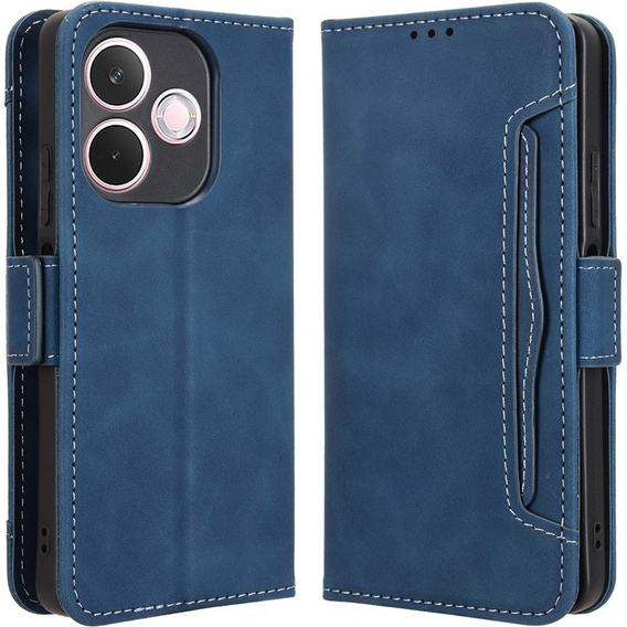 Pattintható tok a Oppo A5 Pro 5G, Card Slot, sötétkék