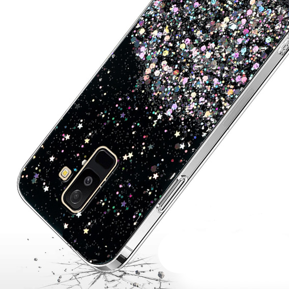 Telefontok a Samsung Galaxy A6 Plus 2018, Glittery, fekete