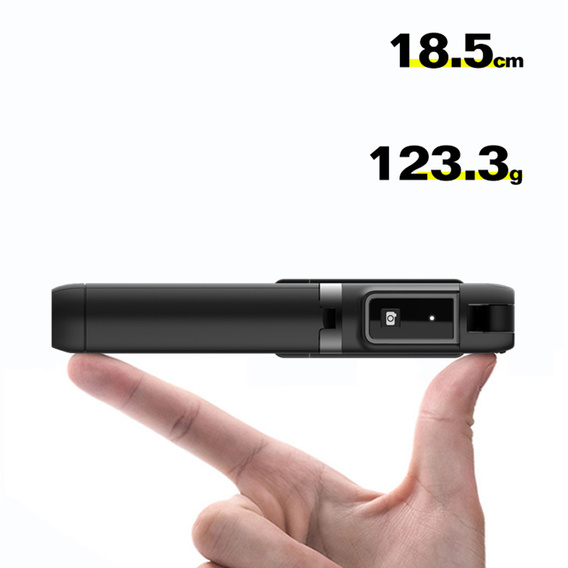 Selfie Stick Coco P-04 állvány funkcióval és Bluetooth távirányítóval, 6,5 cm és 9,5 cm közötti okostelefonok számára