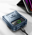 Páncélozott tok Samsung Galaxy Z Flip 4 5G készülékhez, Dexnor Clip Holder, sötétkék színű