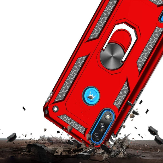 Páncélozott telefontok a Motorola Moto E7 Power / E7i Power, Nox Case Ring, piros