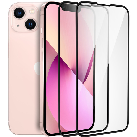 2x edzett üveg a iPhone 13/13 Pro, ERBORD 3D teljes képernyő