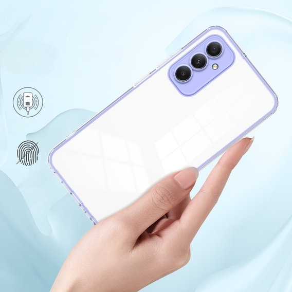 Telefontok a Samsung Galaxy M34 5G, Fusion Hybrid, átlátszó / lila