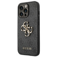 GUESS Telefontok a iPhone 14 Pro, 4G Big Metal Logo, szürke
