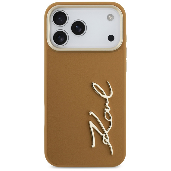 Karl Lagerfeld Karl Script Logo tok – fémgombokkal iPhone 17 Pro Max készülékhez