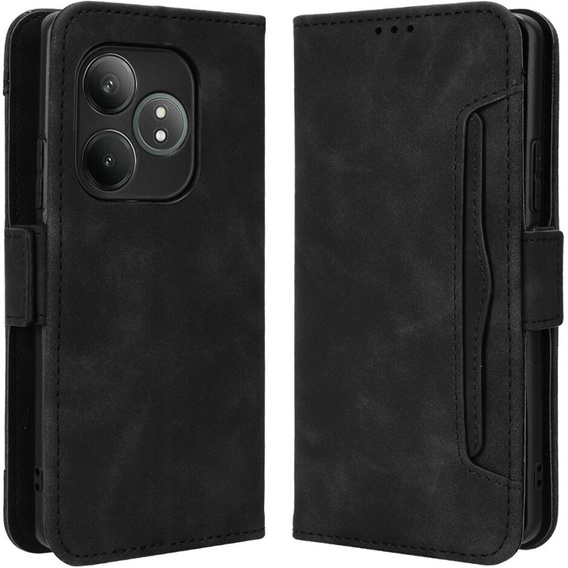 Pattintható tok a Realme GT 6 / 6T, Card Slot, fekete