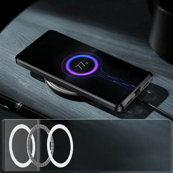 Kameravédő tok Sony Xperia 1 VI, CamShield MagSafe, fekete