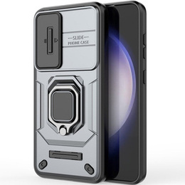 Telefontok a Samsung Galaxy S24, KickStand Camera Lens, szürke