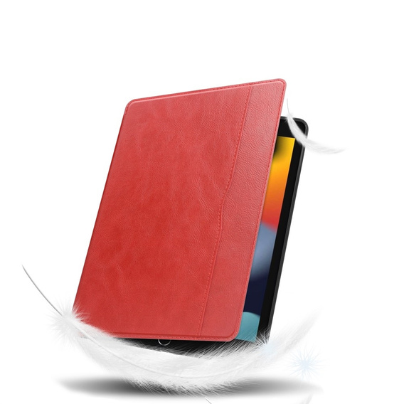 Tok iPad 10.2 2021 / 2020 / 2019, Business Card and Pen Slotl, piros