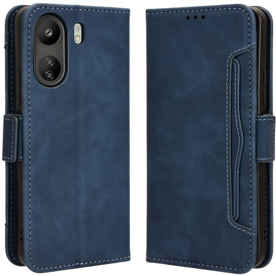 Pattintható tok a Xiaomi Redmi 13C / Poco C65, Card Slot, kék