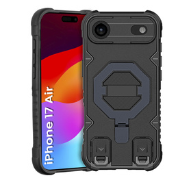 Tok iPhone Air készülékhez, MagSafe, páncélozott, állvánnyal, fekete